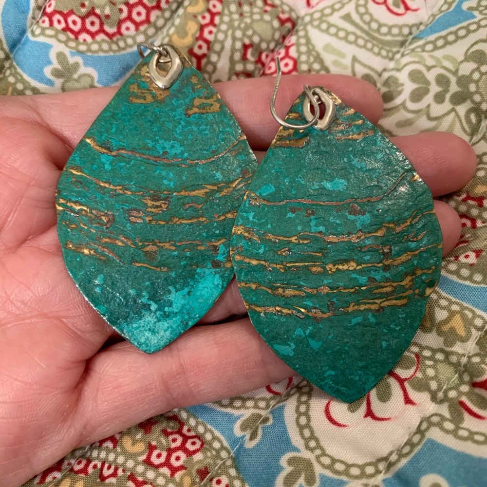 Silpada SS/Brass Patina Caymen Drop Earrings!